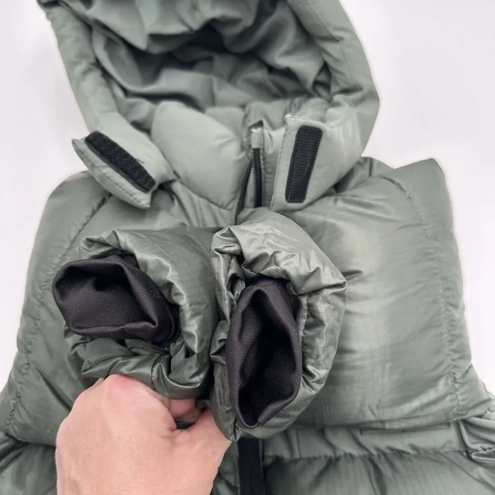 Zara Kids Toddler Green Puffer Coat Size 2 Years Hooded Winter Girls Zip Front
